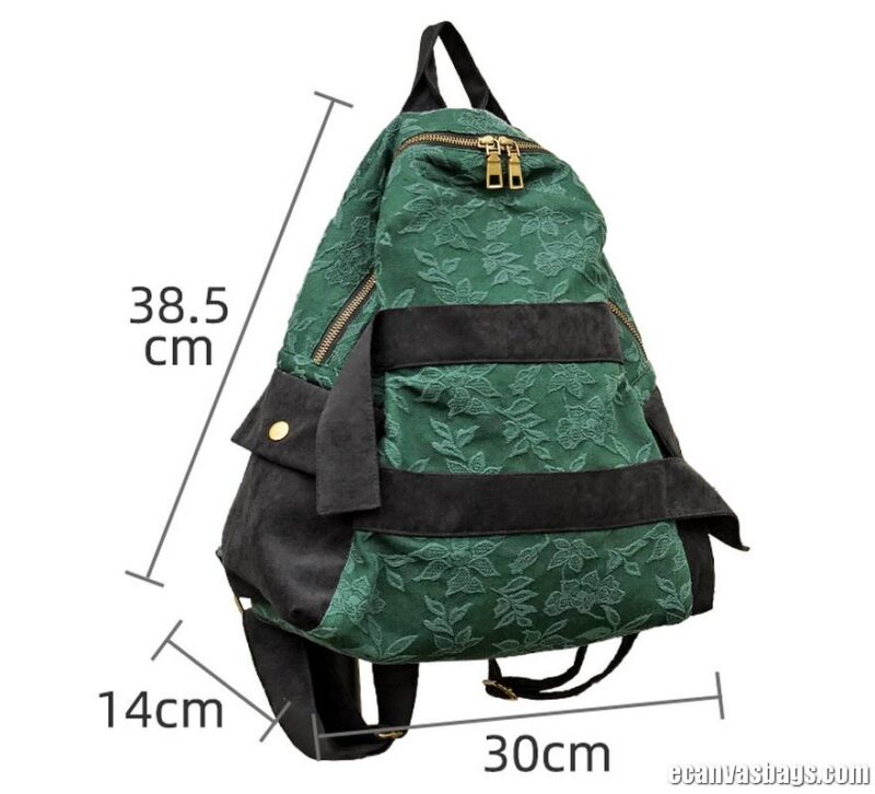 Canvas Backpack With Floral Patterns - Image 12