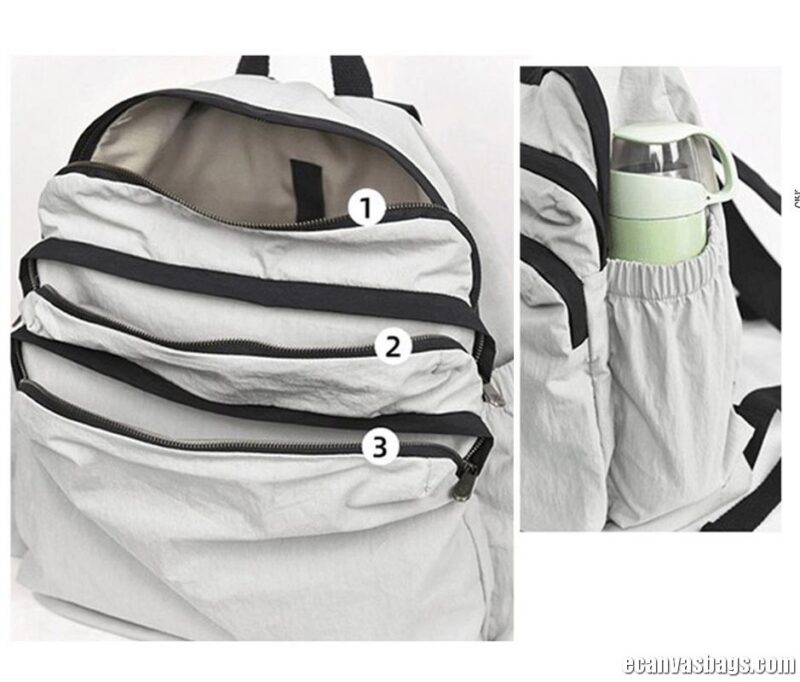 Large Canvas Backpack With Multiple Pockets - Image 17